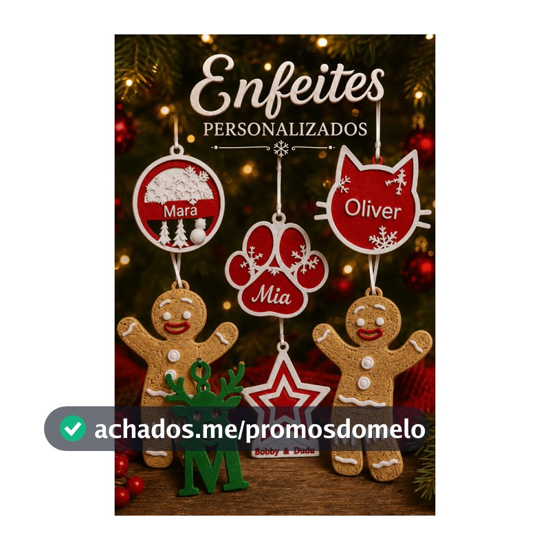 Enfeite de Natal Personalizado Patinha com Nome – Decoração Pet Exclusiva para Árvore de Natal