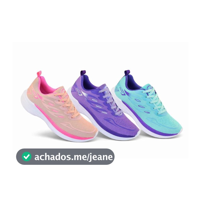 KIT 3 PARES Tenis Feminino Escolar Academia Original FREEDOM Corrida Caminhada PROMOÇÃO ROSE PINK+ VIOLETA LILAS+ VERDE