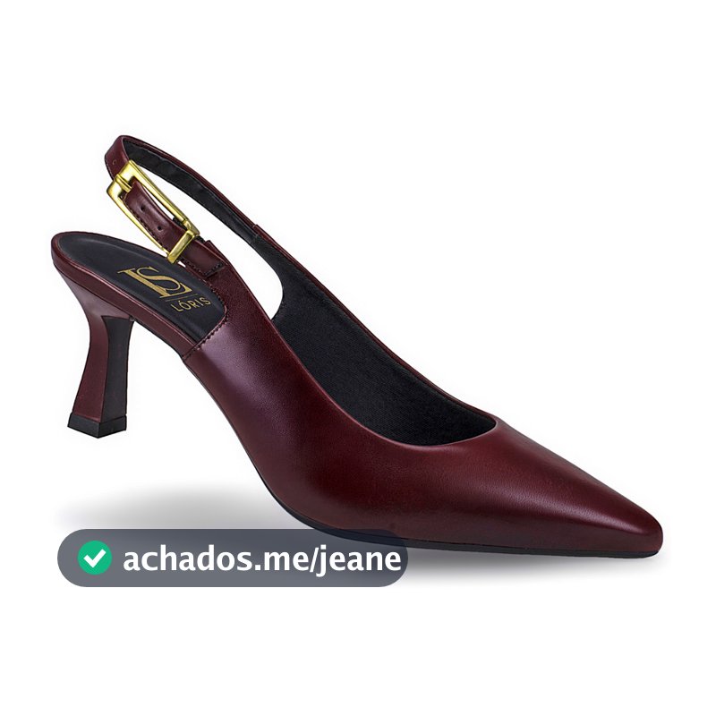 Scarpin Slingback Feminino Salto Médio Bico Fino Elegante 028