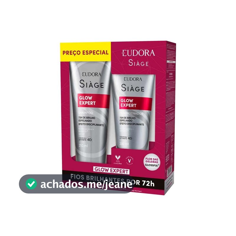 Kit Eudora Siàge Glow Expert Shampoo 250ml + Condicionador 125ml