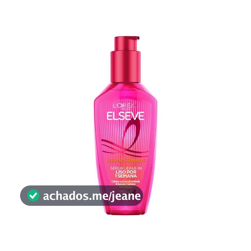Sérum Leave-in com Tecnologia Ativada por Calor para Efeito Liso, Antifrizz, L'Oréal Paris Elseve Liso dos Sonhos 100ml