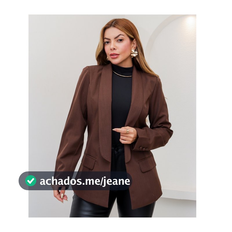 Blazer Feminino Social Alfaiataria Elegante Trabalho Manga Longa 3RD SD1460