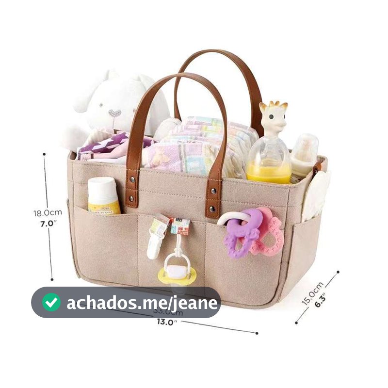 Cesta Organizadora De Feltro Para Bebês , Bolsa De Fraldas Com Alça , Tapete Troca De Crianças