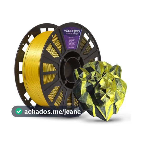 Filamento PLA Duo Color Shadow 1kg, 1.75Mm, PLA com Efeito de Sombreamento, Para Impressoras 3D FDM, Nacional Voolt3D