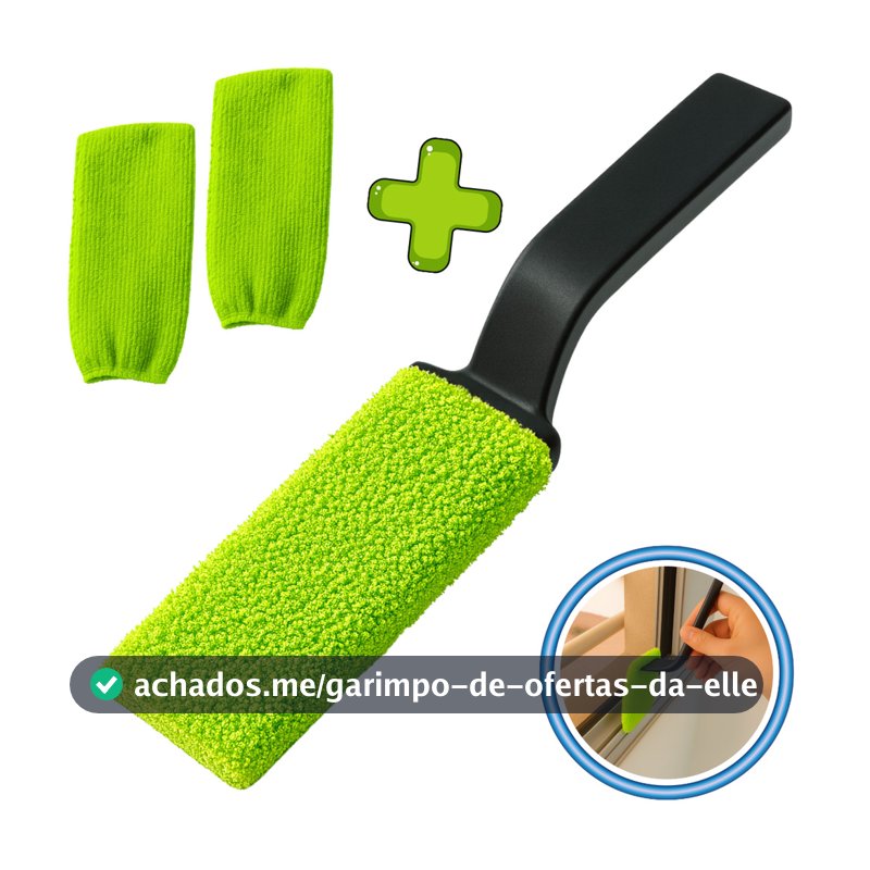 Espátula Limpa Box com Pano de Microfibra | Limpa Trilhos, Box, Cantos e Frestas | Escolha seu Kit
