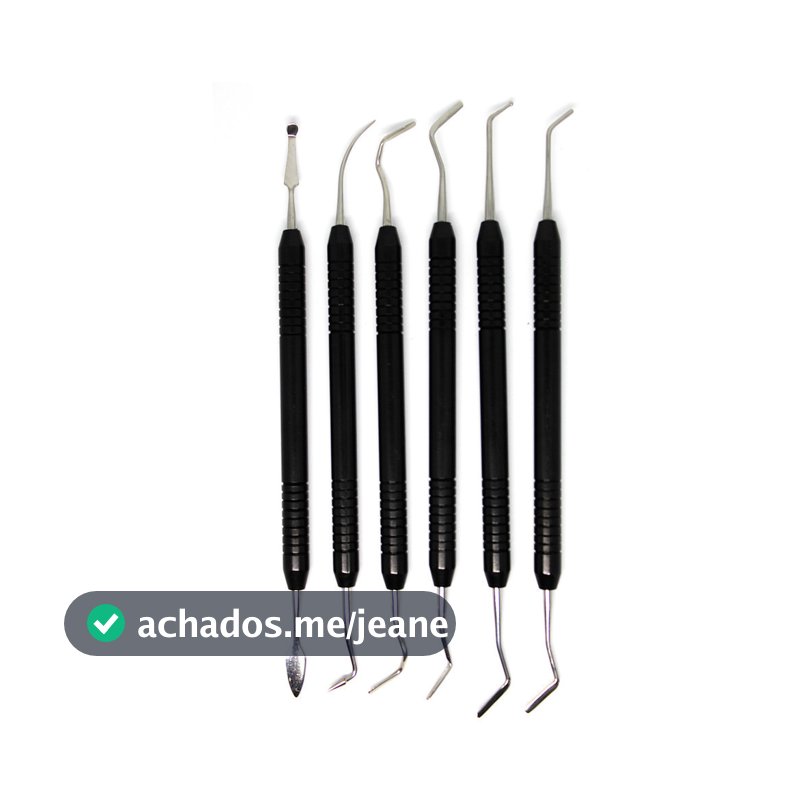 Kit Espátulas Para Resina Almore Preto