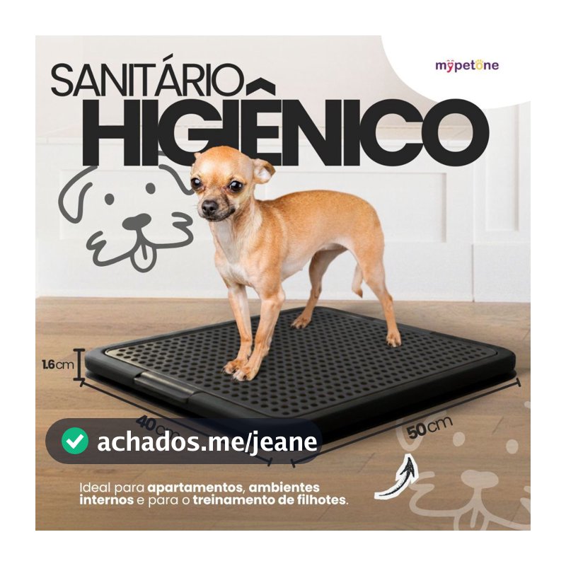 Tapete Sanitário Higiênico Lavável Educa Pet Xixi Cães Mypetone Preto