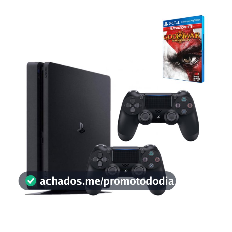 Playstation 4 Slim - Video game Ps4 1tb/500gb com 1 ou 2 controle + jogo Aleatório - Console Original - Semi novo