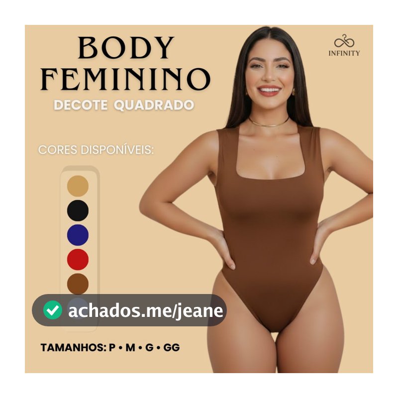 Body Feminino Decote Quadrado Alças Grossas Collant Casual Elegante Tecido Suplex Com Forro