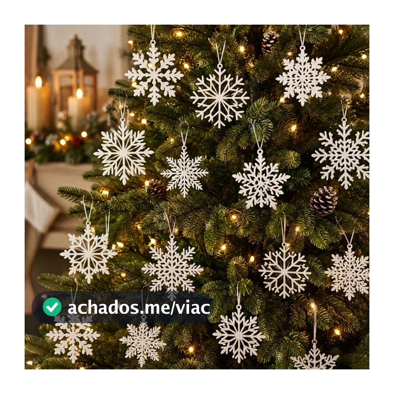 Flocos de Neve Enfeite Para Arvore de Natal