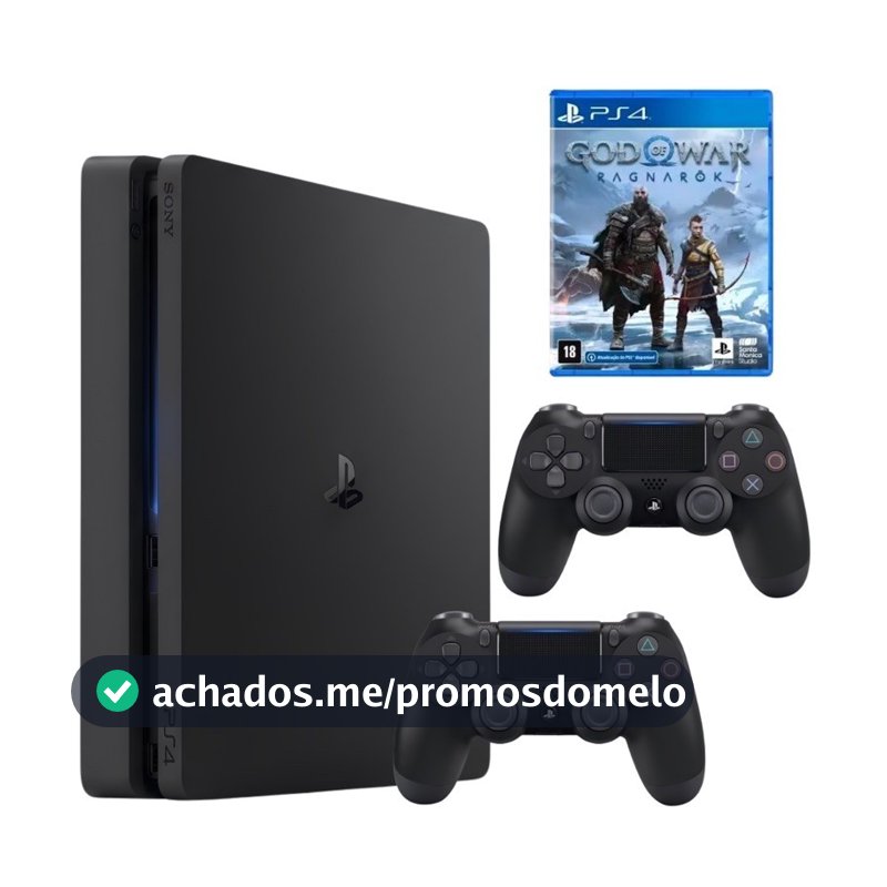 PlayStation 4 Slim 1 Tera Ou 500GB Seminovo + 1 ou 2 Controles + 1 Jogo mídia física
