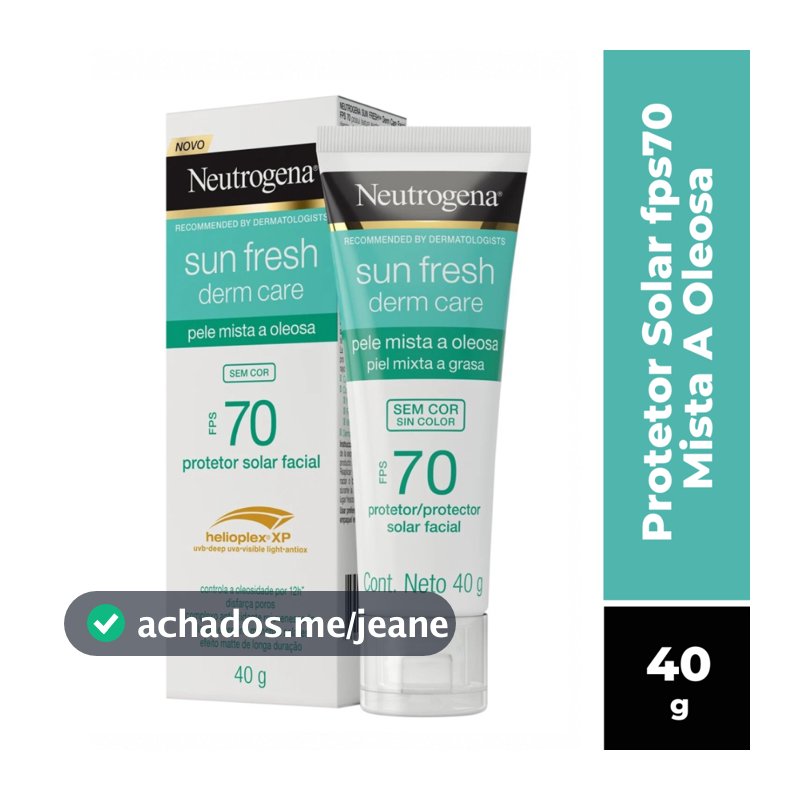 PROTETOR SOLAR FACIAL NEUTROGENA FPS70 MISTA A OLEOSA 40G