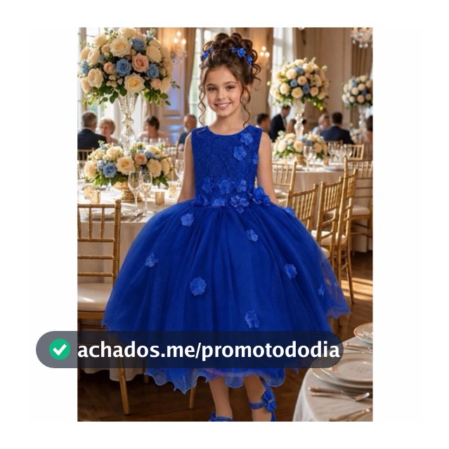 Vestido Festa Luxo Daminha Noivinha Ano Novo Formatura com Tiara