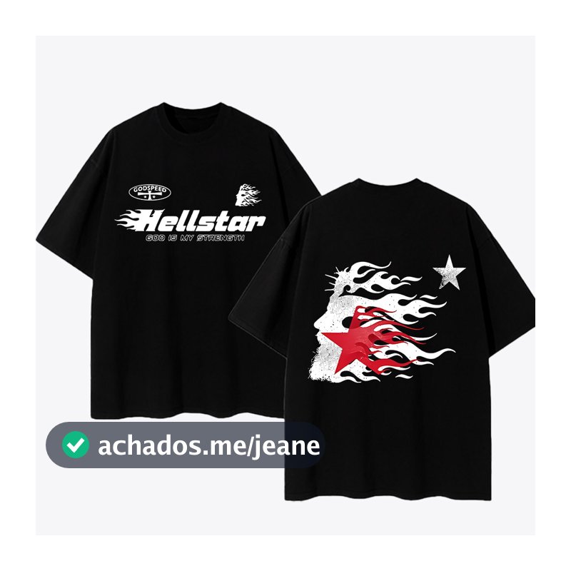 Camiseta Premium em Algodão Puro Wenwu Novo Estilo de Verão Manga Curta Hellstar Rodman Tee KONG ESTAMPADOS