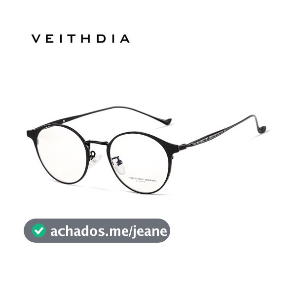 VEITHDIA Moda Masculina E Feminina Óculos Redondos Anti Luz Azul Armação De V8006