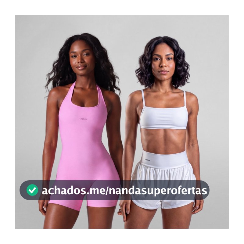Kit Macaquinho Up + Top Minimal Fitness Zero Transparência Legbox  Academia Treino Corrida Ginastica