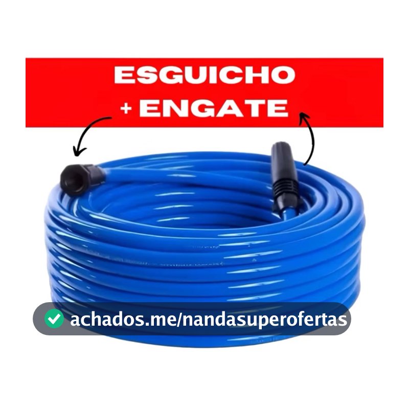 Mangueira de Jardim Reforçada Lisa Flexível Premium  7, 10, 15, 20, 25, 30 metros
