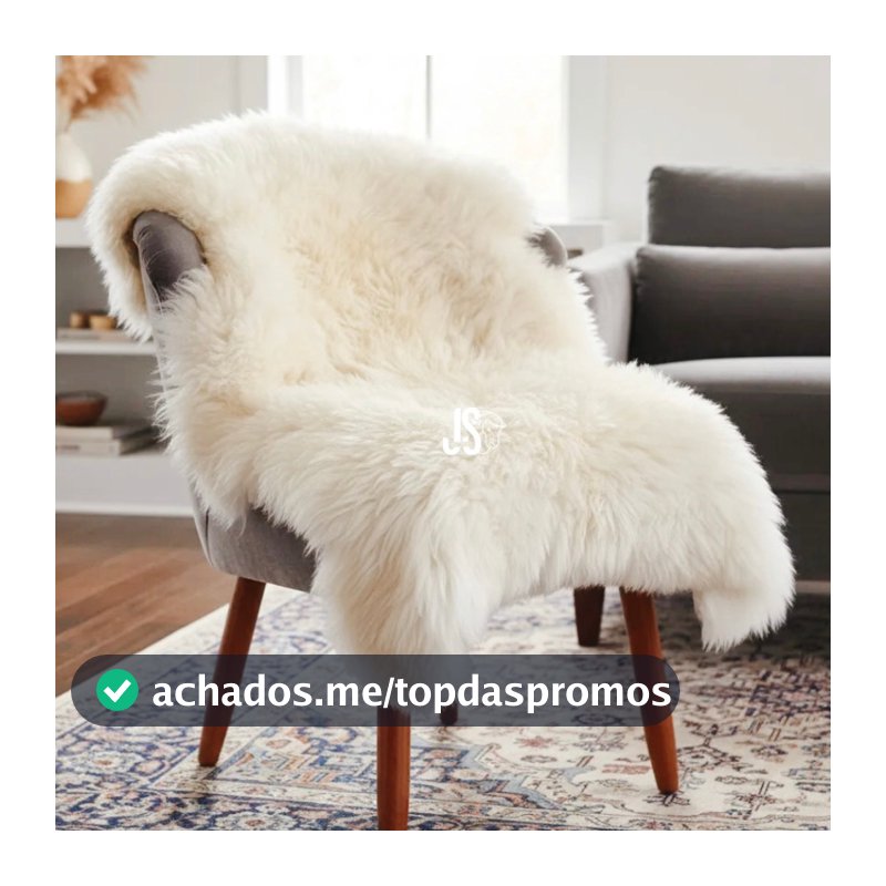 Pelego Natural De Ovelha Legitimo Branco Grande - Manta Decorativa Macia Para Cadeira Sofá Poltrona Luxo