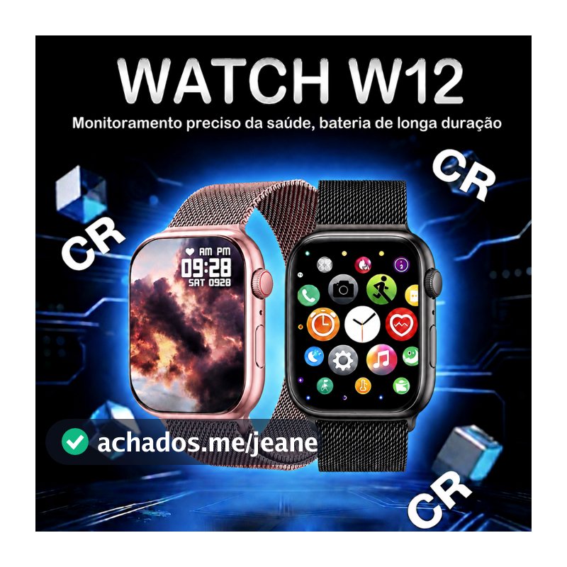 Smartwatch W12 IWO13 Serie 10 Relógio Inteligente 1.83 polegadas Bluetooth AndroidIOS