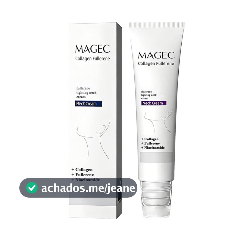 Magec Cream, Creme Mágico para Pescoço com Colágeno e Fullerene, Creme Firmador e Tensor para Pele Flácida, Creme para P