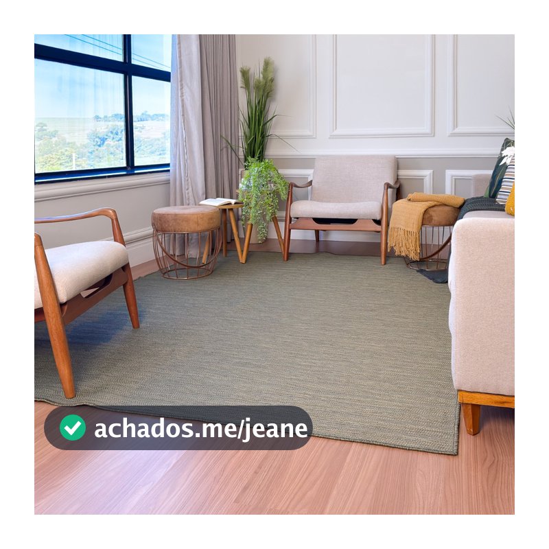 Tapete 300x200 Luxo Sisal sem Pelo para Sala Quarto Decoração