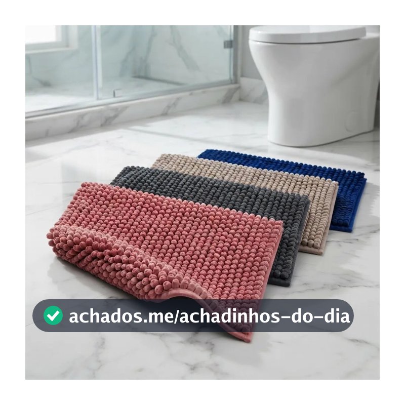 Kit 4 Tapetes Banheiro Antiderrapante Macio Absorvente