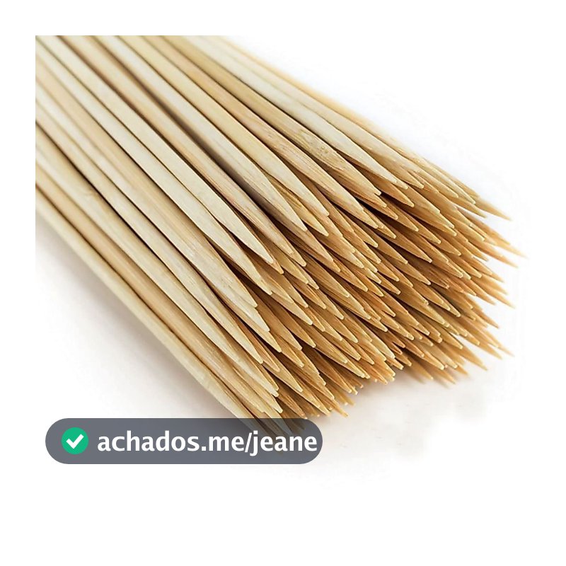 Kit Palito para Churrasco Cozinha de Bambu com 50 Unidades (25 ou 30 cm) (1 3 e 5 pacotes)- Inoven