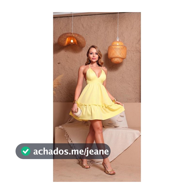 Vestido Feminino curto liso Rodado Alcinha sem Bojo Amarração na costa  Soltinho Dia Dia babado