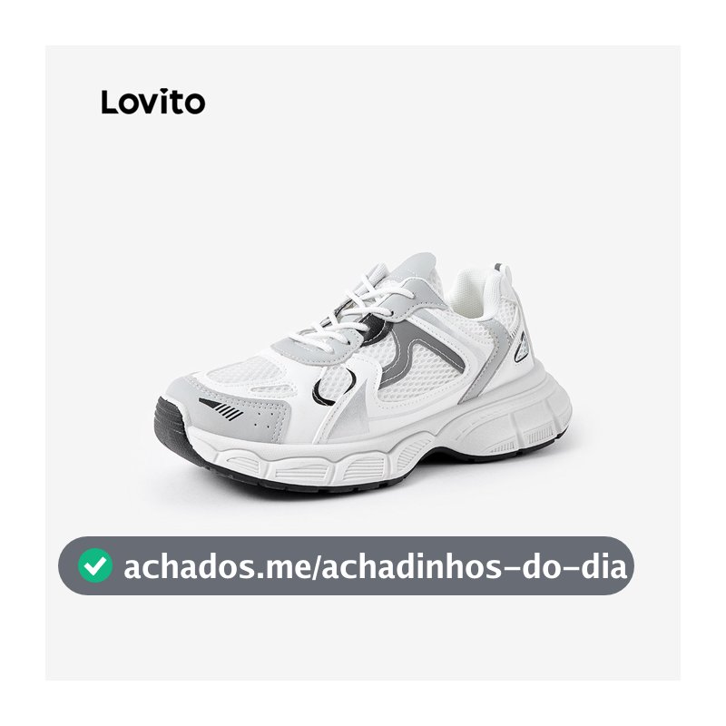 Lovito Tênis Casual Liso Com Sola Grossa E Respirável Estilo Coreano Para Pickleball Para Uso Diário E Atividades Ao Ar Livre Para Mulheres LFA45281