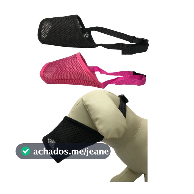 Focinheira Regulável Acolchoada Respirável Confortável Anti-Latido Para Cachorros Grande Médio Pequeno