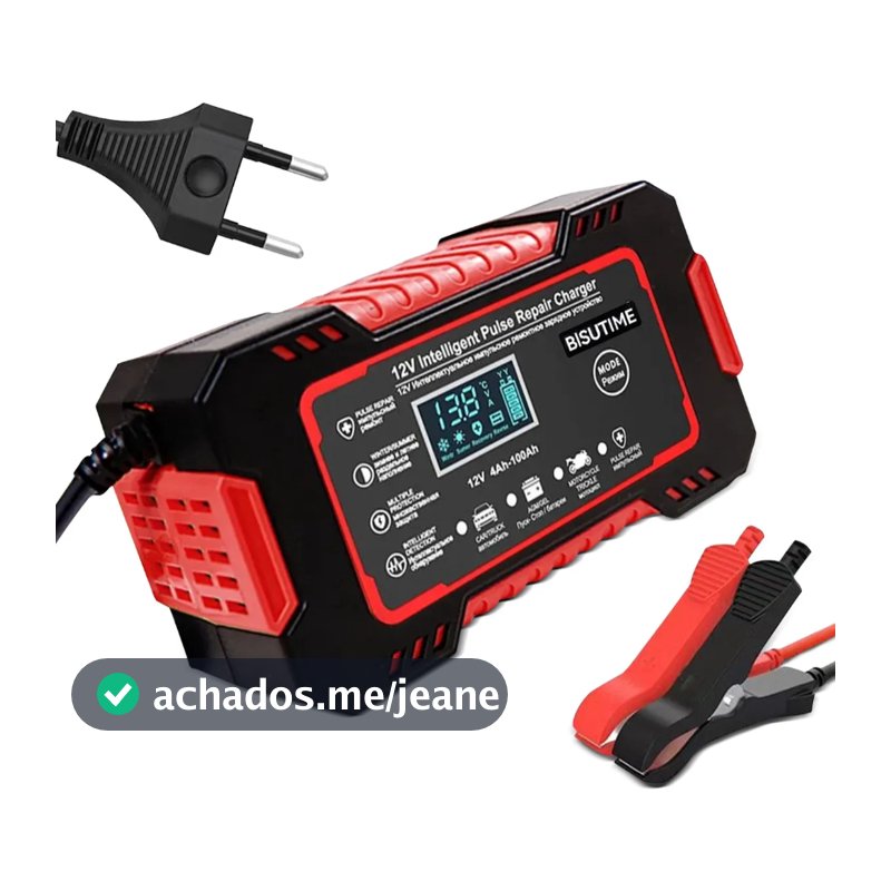 Carregador E Reparador De Bateria Carro Moto Van 12v 6a Top