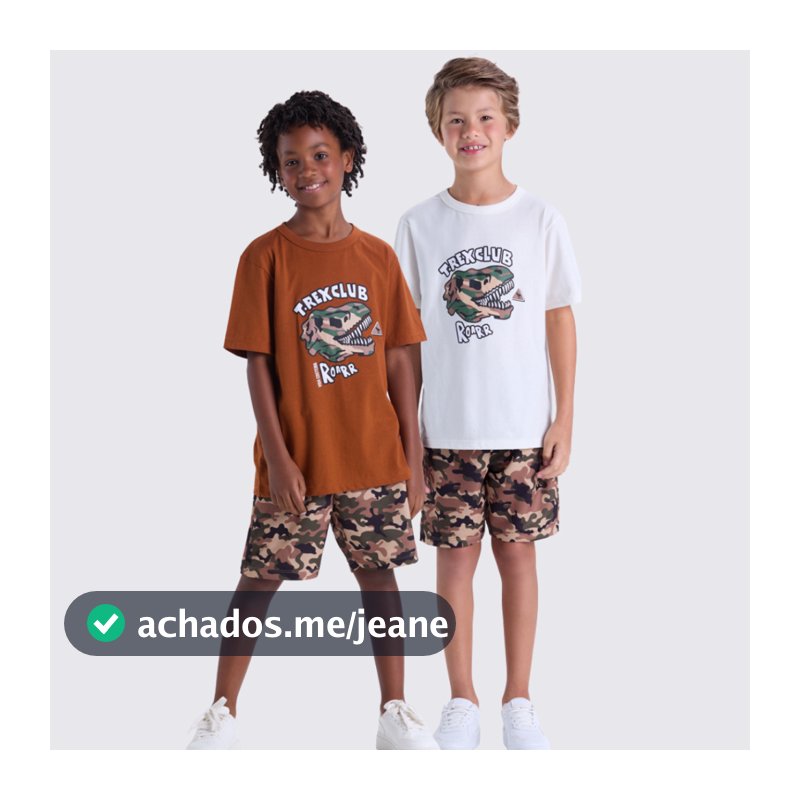 Conjunto Infantil Masculino de Verão T-Rex Club