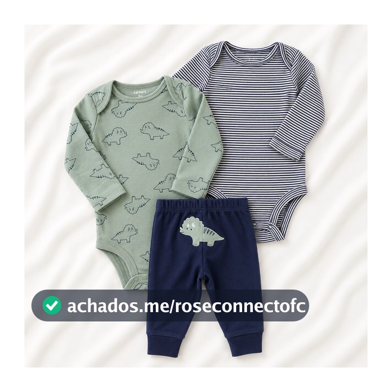 Conjunto Carters Roupa De Menino Bebê 3 Peças