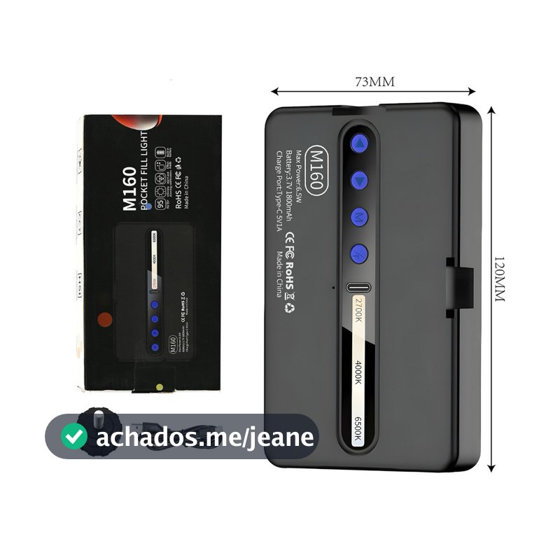 Luz de preenchimento e luz quente para fotografia LED RGB 2700k-6500k Luz fotográfica profissional portátil recarregável