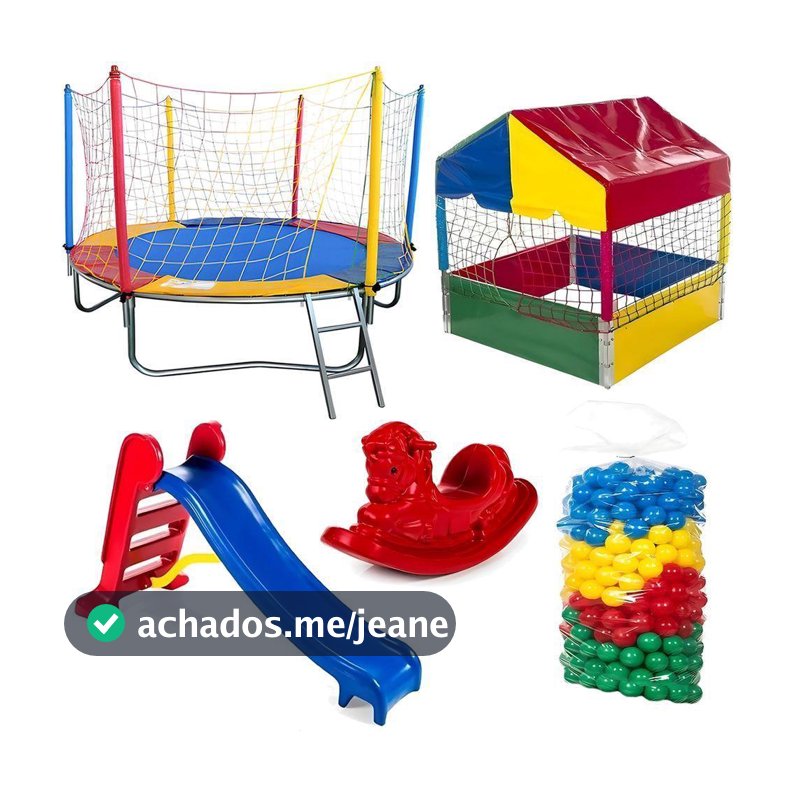 Kit Pula Pula 2,30m + Piscina De Bolinhas 1,00m + 500 Bolinhas + Escorregador Médio + Gangorra 1 L