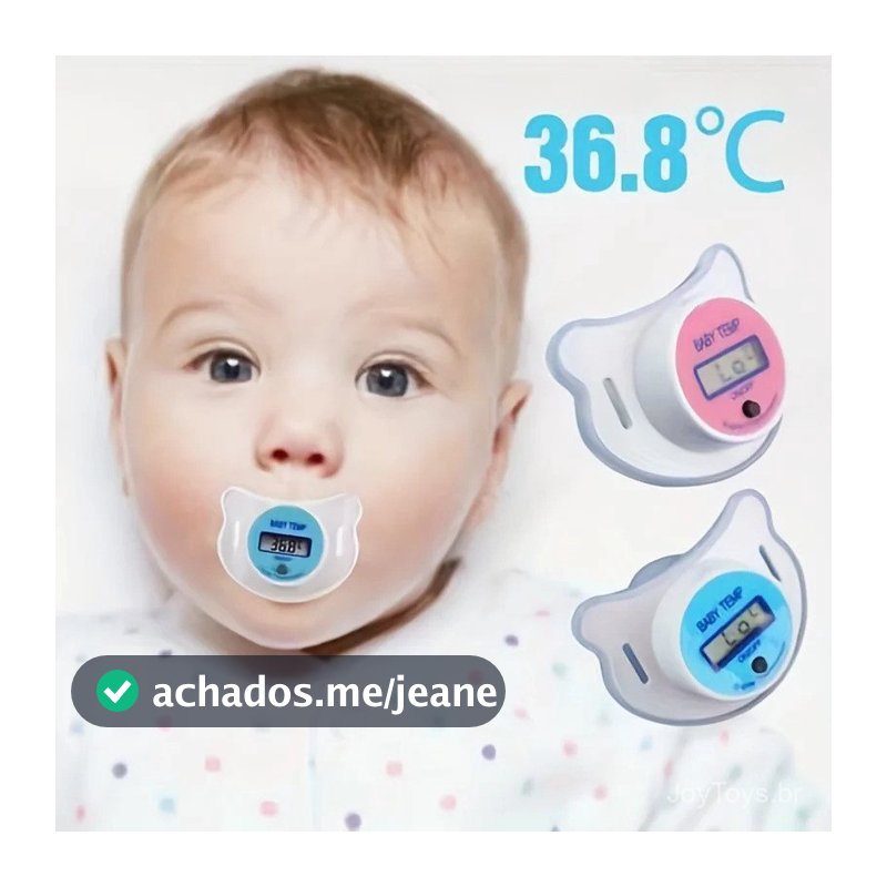 Chupeta Eletrônica para Bebês, Termômetro Digital Inteligente para Crianças 0YIA