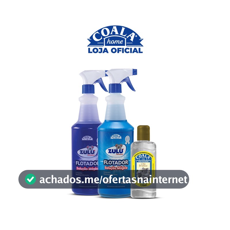 Kit  Flotador Desengordurante Zulu Perfumes/Coala - 1 Lavanda + 1 Tradicional  + 1 Limpador Concentrado Coala 120ml