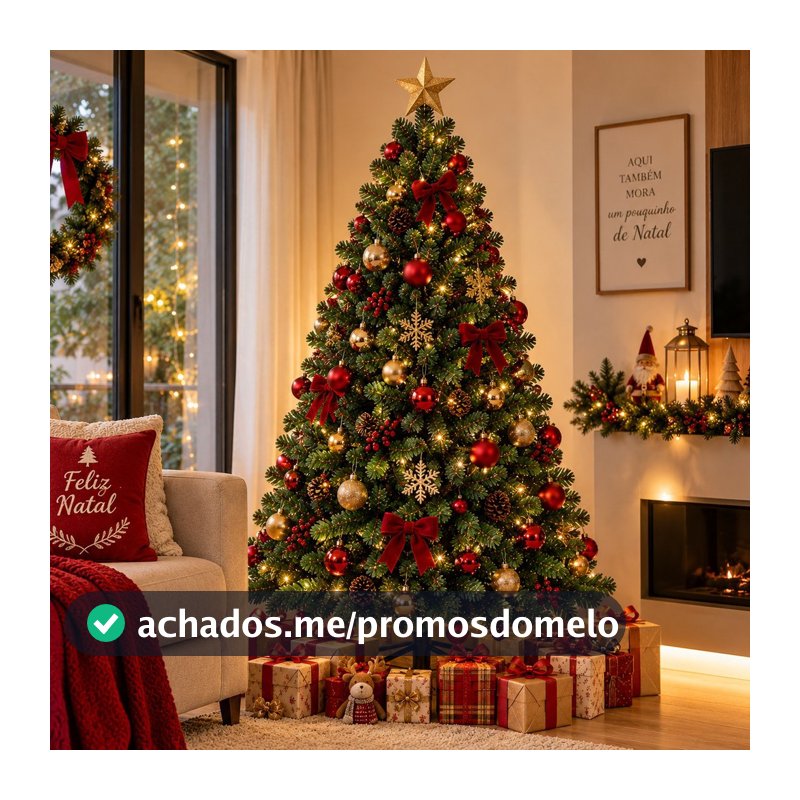Árvore De Natal Pinheiro Canadense 2,10m 1200 Galhos Verde