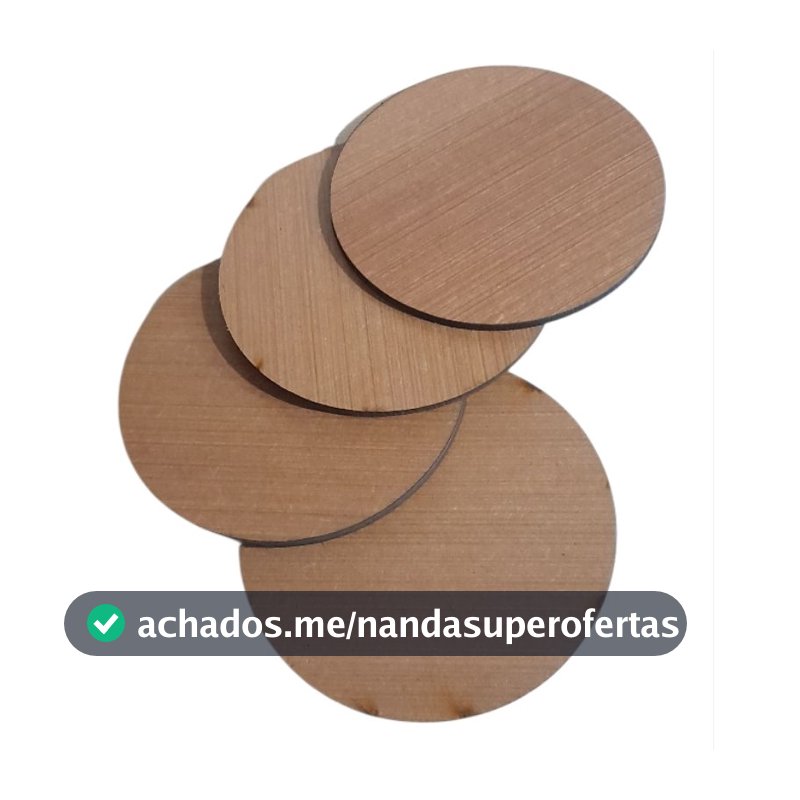 Kit 2 Porta Copo Bolacha 10,5 cm Descanso Copo, Souplast, Decoração MDF