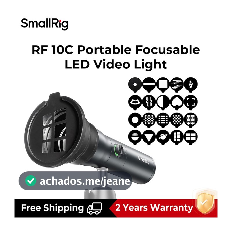 SmallRig RF 10C Mini Spotlight Luz De Vídeo LED Focalizável Portátil Para Gravação Em Smartphone (Casamentos , Transmiss