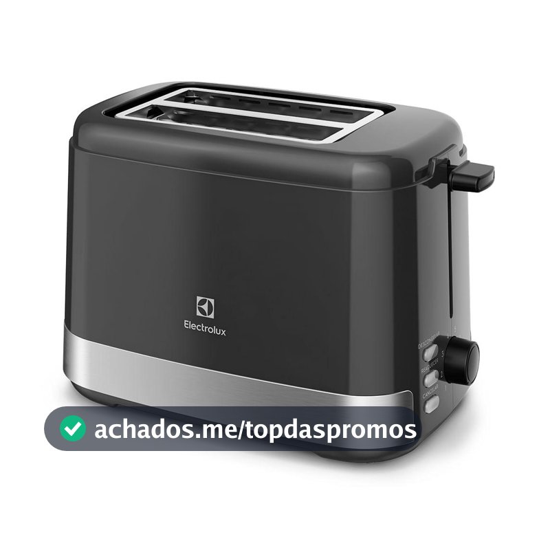 Torradeira Elétrica Electrolux Inox Preta Efficient com 8 Níveis de Tostagem (ETS10)