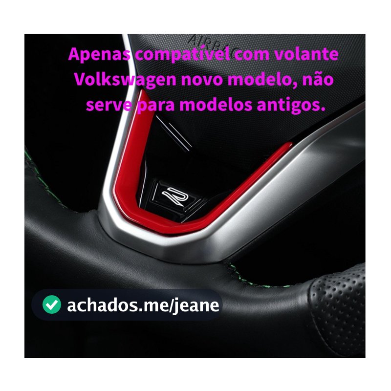 Volkswagen Novo Moldura Volante Encaixe Estilo R | Não serve para modelos antigos