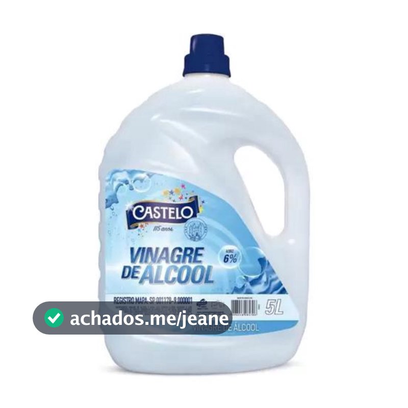 Vinagre de Limpeza 6% Castelo 5L Cada | Limpeza Poderosa e Natural
