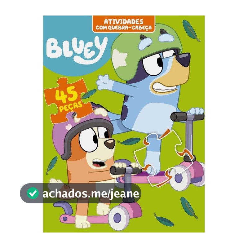 Bluey Atividades com Quebra-Cabeça