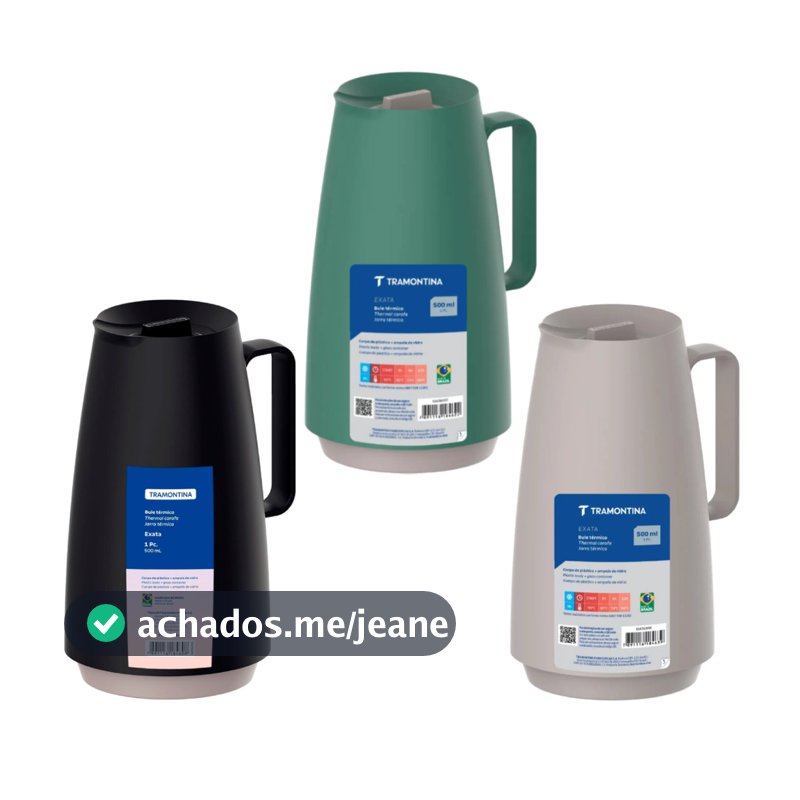 Jarra Bule Térmico 500ml Exata Moderno Coffee Tramontina Garrafa de Café Tramontina Pequena