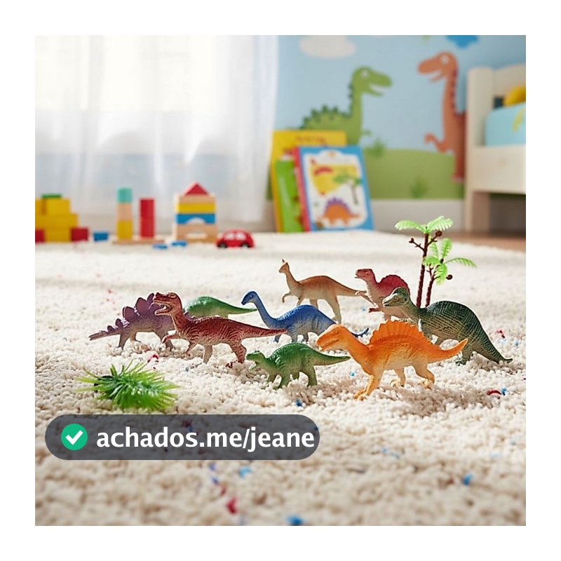 Conjunto Miniaturas Dinossauros e Animais Sortidos em Plástico Resistente Educativo Infantil