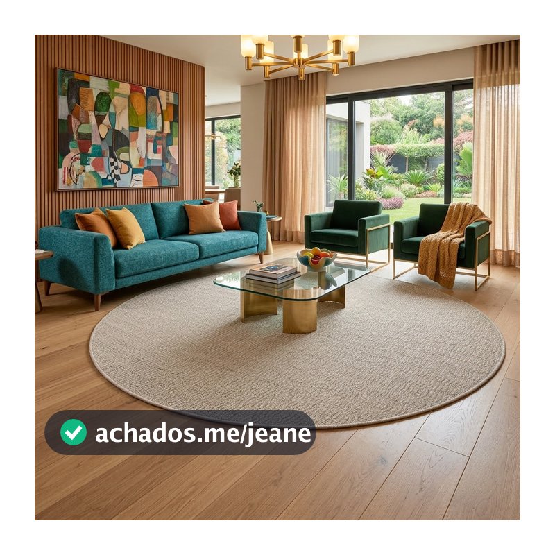 Tapete Redondo Gigante 300x300m Moderno Para Sala Grande Luxuoso