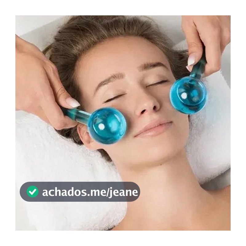Esfera de cromoterapia Ice Globes Para Massagem No Rosto Anti Aging Profissional