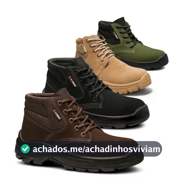 Bota Segurança Tenis Masculino Bico Redondo Coturno Adventure Cano Médio Cadarço Palmilha Confort