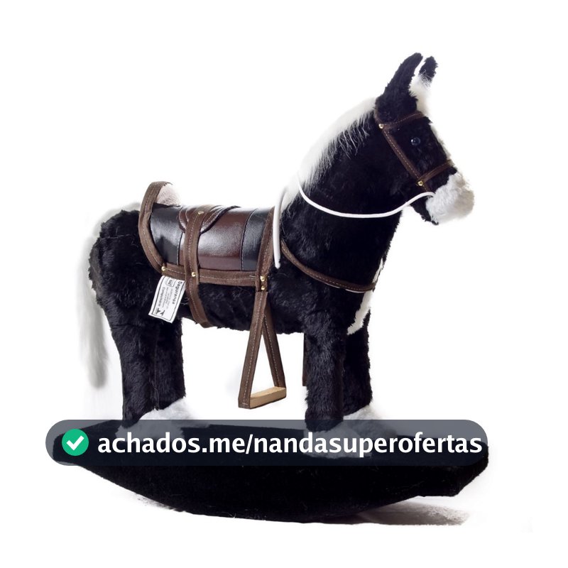 cavalo pop luxo cavalinho brinquedo infantil balanço gangorra madeira Pelucia ponei